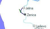 Zenica szolgálati hely helye a térképen