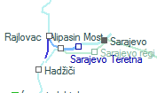 Sarajevo Teretna szolgálati hely helye a térképen