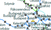 Budapest - Dli szolglati hely helye a trkpen