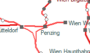 Penzing szolgálati hely helye a térképen