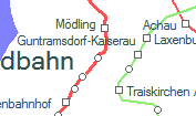 Guntramsdorf Südbahn szolgálati hely helye a térképen