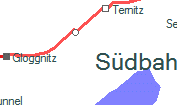 Südbahn szolgálati hely helye a térképen