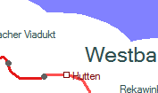 Westbahn szolgálati hely helye a térképen