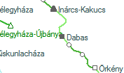 Dabas szolgálati hely helye a térképen