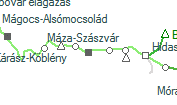 Máza-Szászvár szolgálati hely helye a térképen