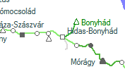 Hidas-Bonyhád szolgálati hely helye a térképen