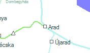 Arad szolgálati hely helye a térképen