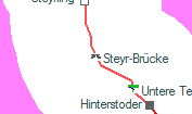 Steyr-Brücke szolgálati hely helye a térképen