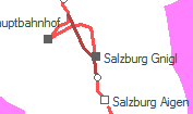 Salzburg Gnigl szolgálati hely helye a térképen