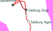 Salzburg Parsch szolgálati hely helye a térképen