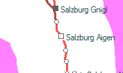 Salzburg Aigen szolgálati hely helye a térképen
