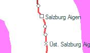 Salzburg Süd szolgálati hely helye a térképen