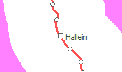 Hallein szolgálati hely helye a térképen