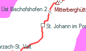 St. Johann im Pongau szolgálati hely helye a térképen