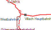 Villach Hauptbahnhof szolgálati hely helye a térképen