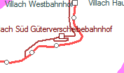 Villach Sd Gterverscheibebahnhof szolglati hely helye a trkpen