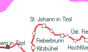 St. Johann in Tirol szolgálati hely helye a térképen