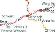Jenbach szolgálati hely helye a térképen