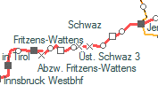 Üst. Schwaz 3 szolgálati hely helye a térképen