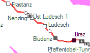 Ludesch szolgálati hely helye a térképen