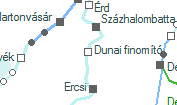 Dunai finomító szolgálati hely helye a térképen