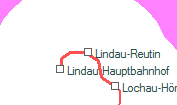 Lindau-Reutin szolgálati hely helye a térképen