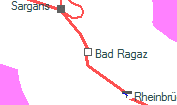 Bad Ragaz szolgálati hely helye a térképen