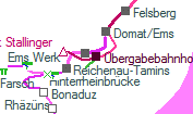 bergabebahnhof Ems Werk szolglati hely helye a trkpen