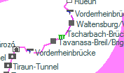 Tscharbach-Brücke szolgálati hely helye a térképen