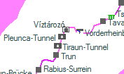 Pleunca-Tunnel szolgálati hely helye a térképen