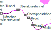 Oberalppasshöhe-Calmot szolgálati hely helye a térképen