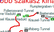 Krausel-Tunnel szolglati hely helye a trkpen