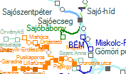 Sajóbábony szolgálati hely helye a térképen