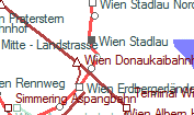 Wien Lobau szolgálati hely helye a térképen