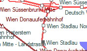 Wien Stadlau Nord szolgálati hely helye a térképen