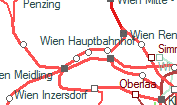 Wien Südtiroler Platz szolgálati hely helye a térképen