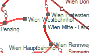 Wien Mitte - Landstrasse szolgálati hely helye a térképen