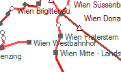 Wien Praterstern szolgálati hely helye a térképen