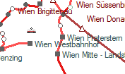 Wien Praterstern szolglati hely helye a trkpen