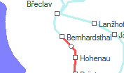 Bernhardsthal szolgálati hely helye a térképen