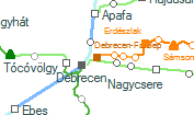 Debrecen-Fatelep szolgálati hely helye a térképen
