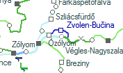 Zvolen-Bučina zastávka szolgálati hely helye a térképen