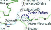 Zvolen-Bučina szolgálati hely helye a térképen