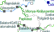 Papkeszi szolgálati hely helye a térképen