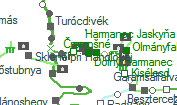 Harmanec Jaskyňa szolgálati hely helye a térképen