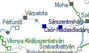 Csór-Nádasdladány szolgálati hely helye a térképen