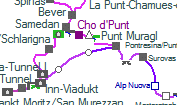 Punt Muragl Staz szolgálati hely helye a térképen