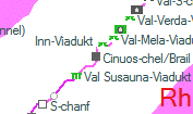Cinuos-chel/Brail szolgálati hely helye a térképen