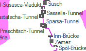 Sparsa-Tunnel szolgálati hely helye a térképen