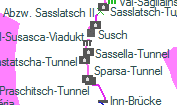 Sassella-Tunnel szolgálati hely helye a térképen